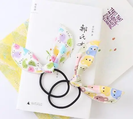 20 шт./лот новые эластичные повязки для волос девочек повязка с птичьими и