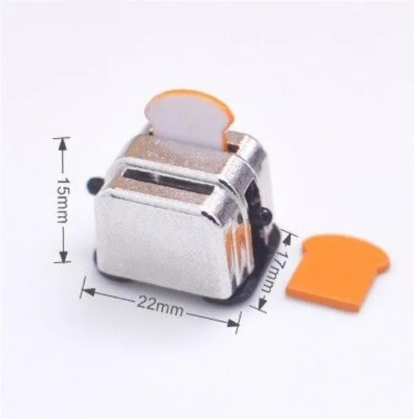 1:12 Dollhouse Miniature Furniture Toaster Bread Machine Kitchen Cookware 3Pcs | Figurines &amp Miniatures