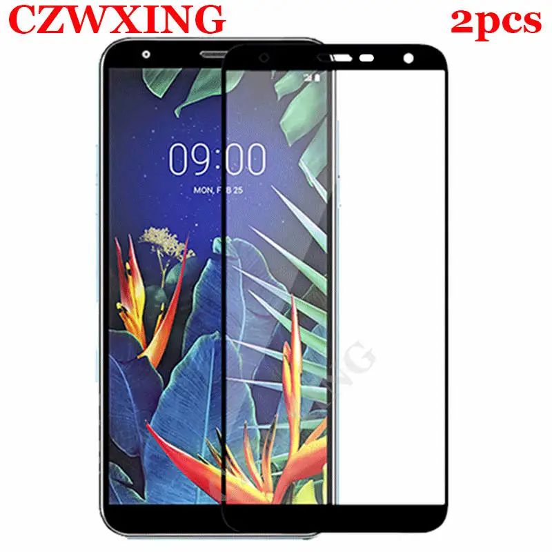 Закаленное стекло для LG K40 2 шт. Защитное K 40 X420EM LM LGK40 с полным покрытием|Защитные