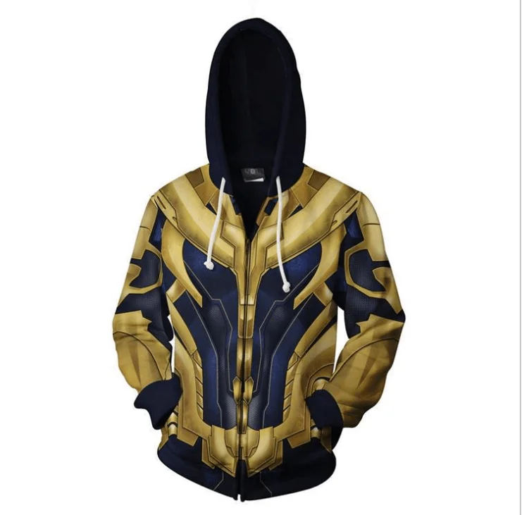 2019 Men Hooded Avengers Zipper End Game Sweatshirt Jacket Marvel The 4 Endgame Quantum Realm Cosplay Costume Hoodies | Мужская одежда