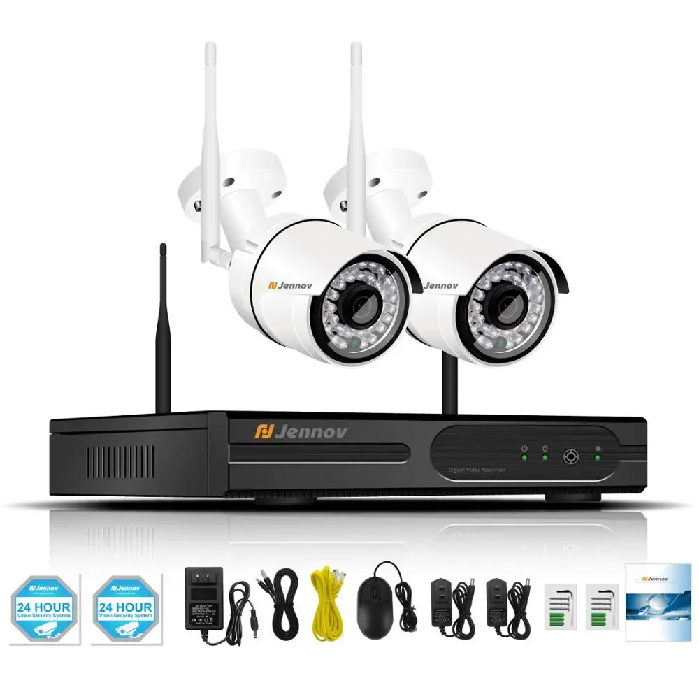 2Ch Camera System 4CH аудио запись 5MP H.265 HD домашняя Wifi Беспроводная CCTV камера система NVR комплект видеонаблюдения IP камера безопасности в помещении - Цвет: 2Ch Camera System