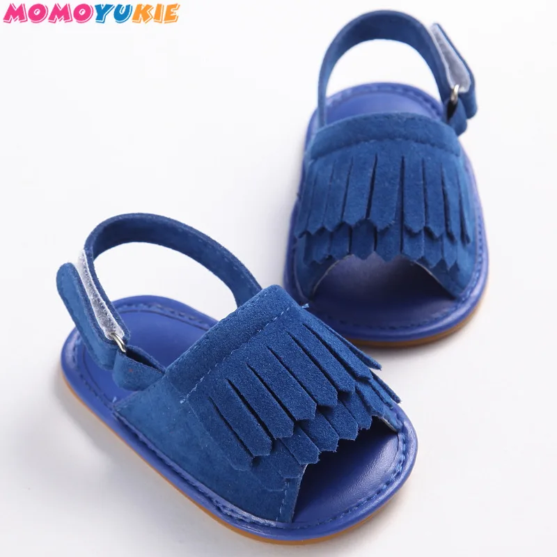 Mocasines de piel sint&eacute;tica para beb&eacute;, calzado elegante con borla, zapatos de beb&eacute; para ni&ntilde;as, con gancho y lazo, suela de goma dura-5