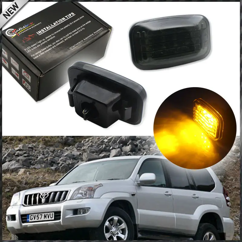 2 шт. дымчатые линзы Янтарный светодиодные боковые габаритные фонари прямой