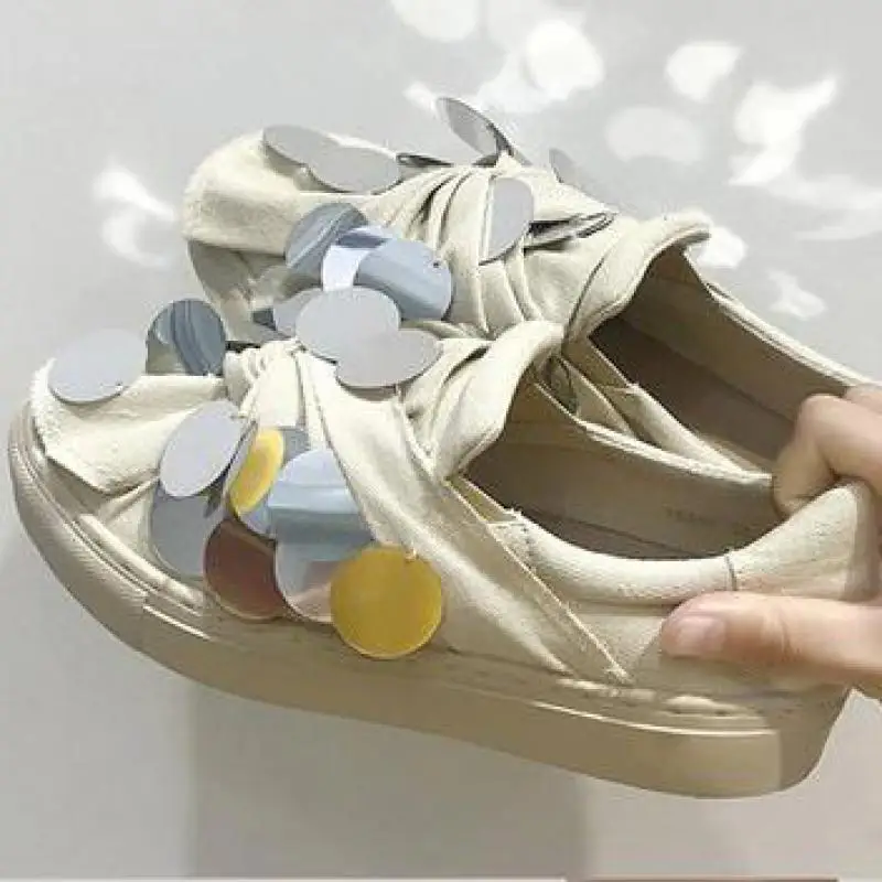 Супер пожарная обувь порт Бриз маленькие белые женские 2018 новый стиль блёстки