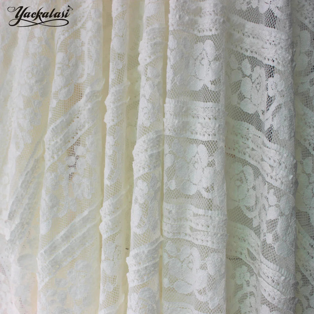 Из эластичной ткани с кружевом и оборками эластичная ткань для платья девочек