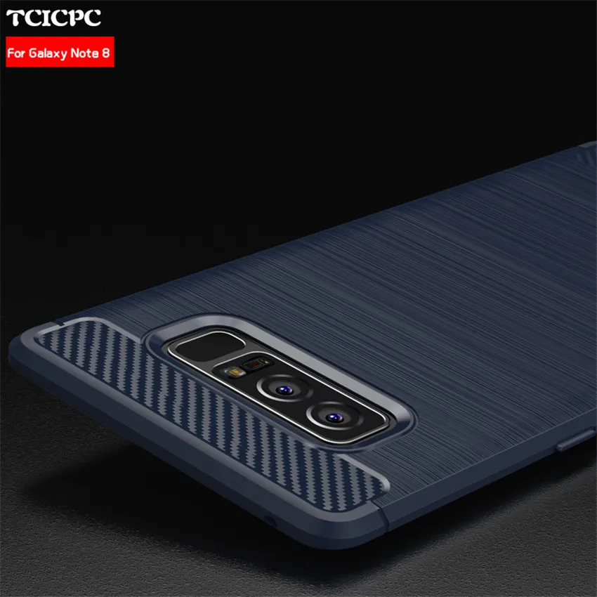 Tcicpc чехол для samsung Galaxy Note 8 силиконовый Utral тонкий карбоновый Матовый Мягкий ТПУ