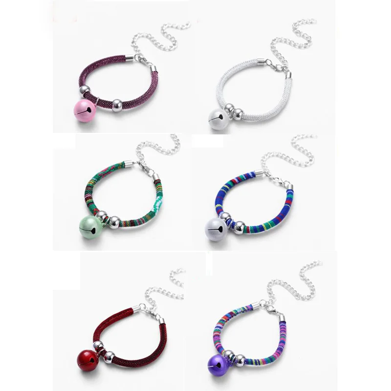 Hot Sale Cat Collar Necklace Lovely Pet Puppy Chain Adjustable Personalized Fashion Bell Accessories | Дом и сад