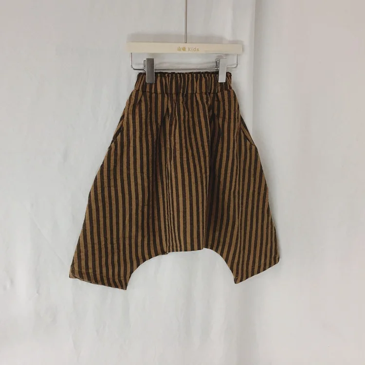 2018 летние винтажные штаны для маленьких мальчиков и девочек в Корейском стиле