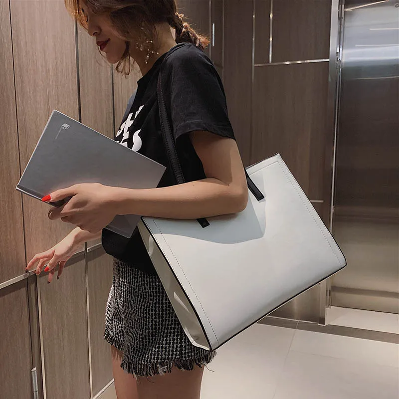 Модные брендовые холщовые сумки на плечо женские повседневные большие Весенняя