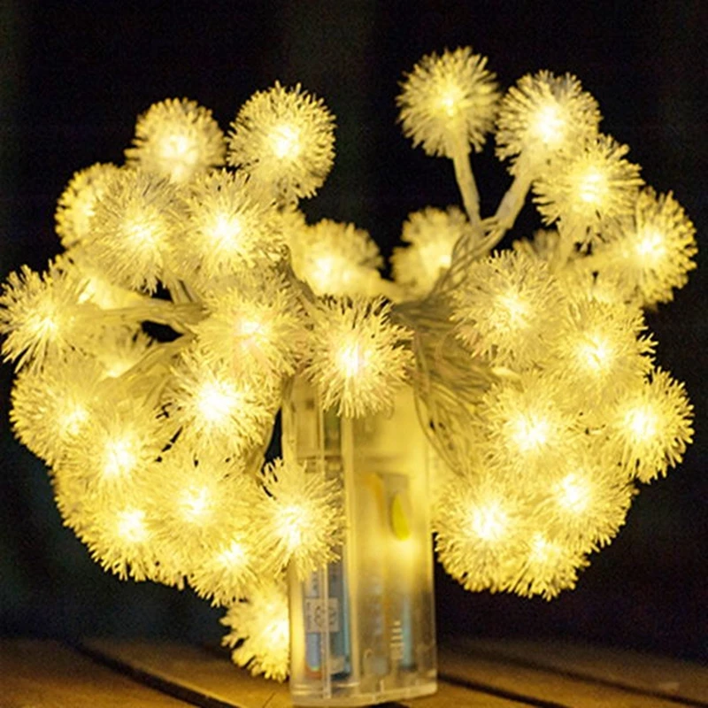 Рождественская лампа снежный шар Сказочная гирлянда батарея управляемая