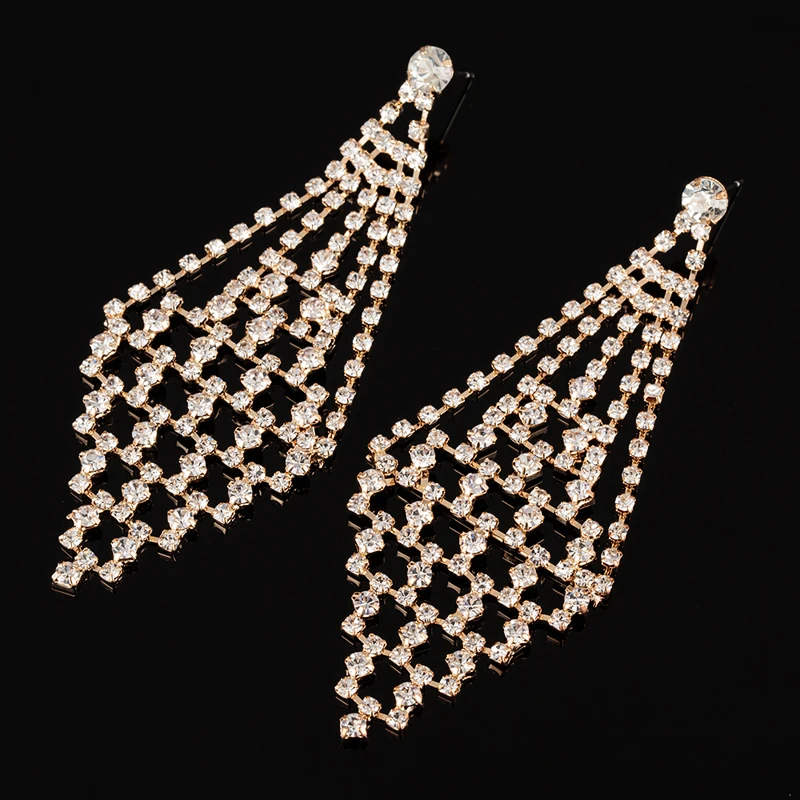 YFJEWE новые роскошные отличные стразы серьги-капли ювелирные изделия CZ серьги с