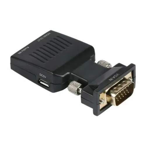 1080P HD преобразователь из VGA в HDMI адаптер с кабелем питания USB DC 3 5 мм разъем