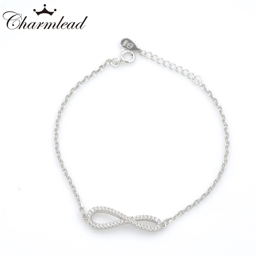 Женский браслет из серебра 100% пробы с фианитом | Украшения и аксессуары