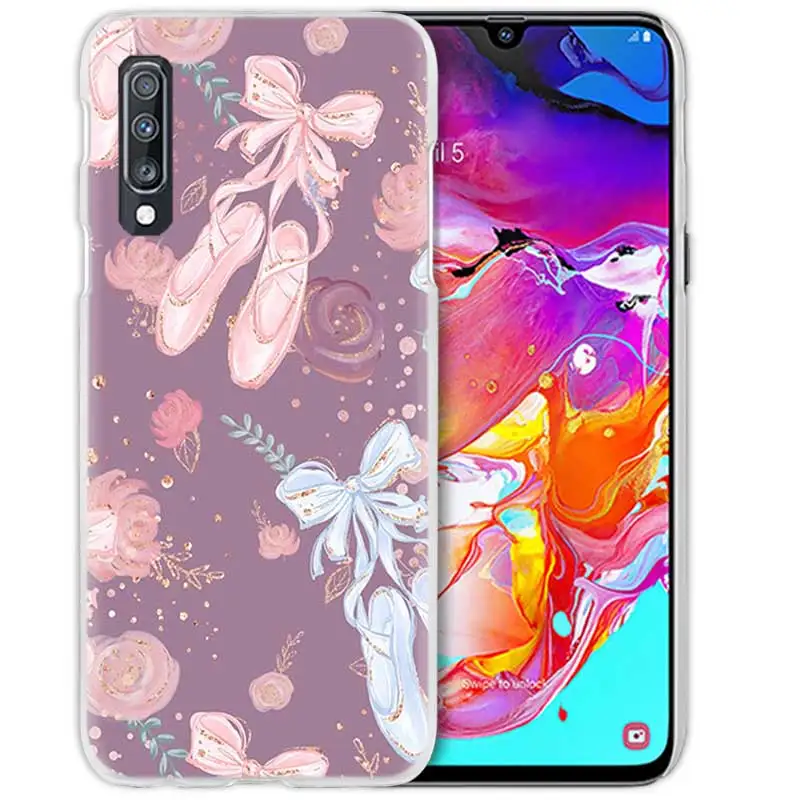 09 С рисунком балерины для девочек Обувь для танцев чехол для samsung Galaxy A50 A70 A20e A60 A40 A30 A20 A10 A8 A6 плюс A9 A7 жесткий чехол из пк для телефона - Цвет: 09