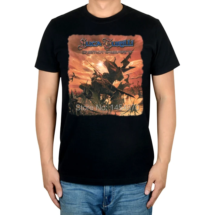 

Super Cool Demonheart luca turilli Rock Brand men women shirt Cotton Punk fitness Hardrock heavy Dark Metal skateboard