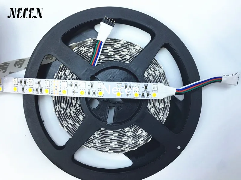 

Necen 24V DC 5050 RGBW/RGBWW flexible LED strip Double row 120 LEDs/meter waterproof RGBW LED strip light silicone tube protect