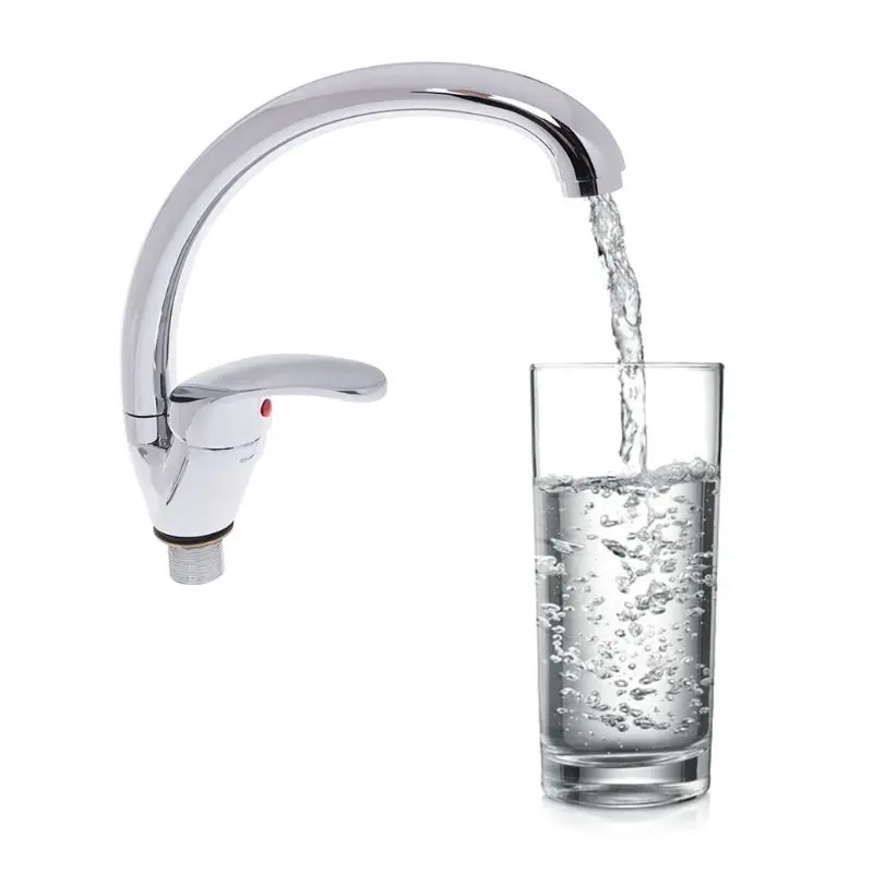 Zinc Alloy Kitchen Sink Faucet 360 Degree Rotation Single Handle Hot Cold Water Mixer Tap | Бытовая техника