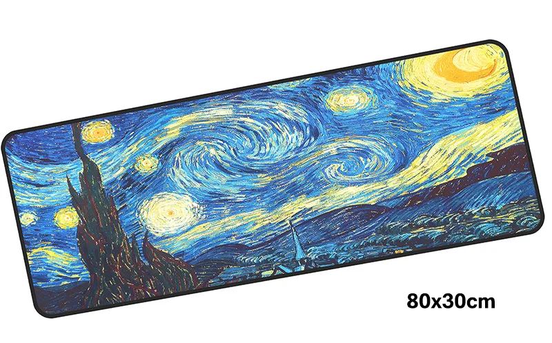 Size 800x300X2MM Гелевый коврик для мыши Ван Гог аксессуары для геймеров 800x300 мм коврик для мыши notbook большой игровой коврик для мыши Коврик для мыши - Цвет: Size 800x300X2MM