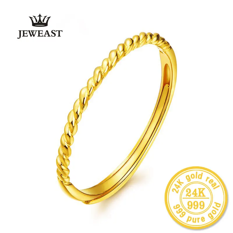 

JLZB кольца из чистого золота 24 к 999 сплошного желтого цвета для помолвки, Лидер продаж, ювелирные украшения для женщин, уникальное высококлас...