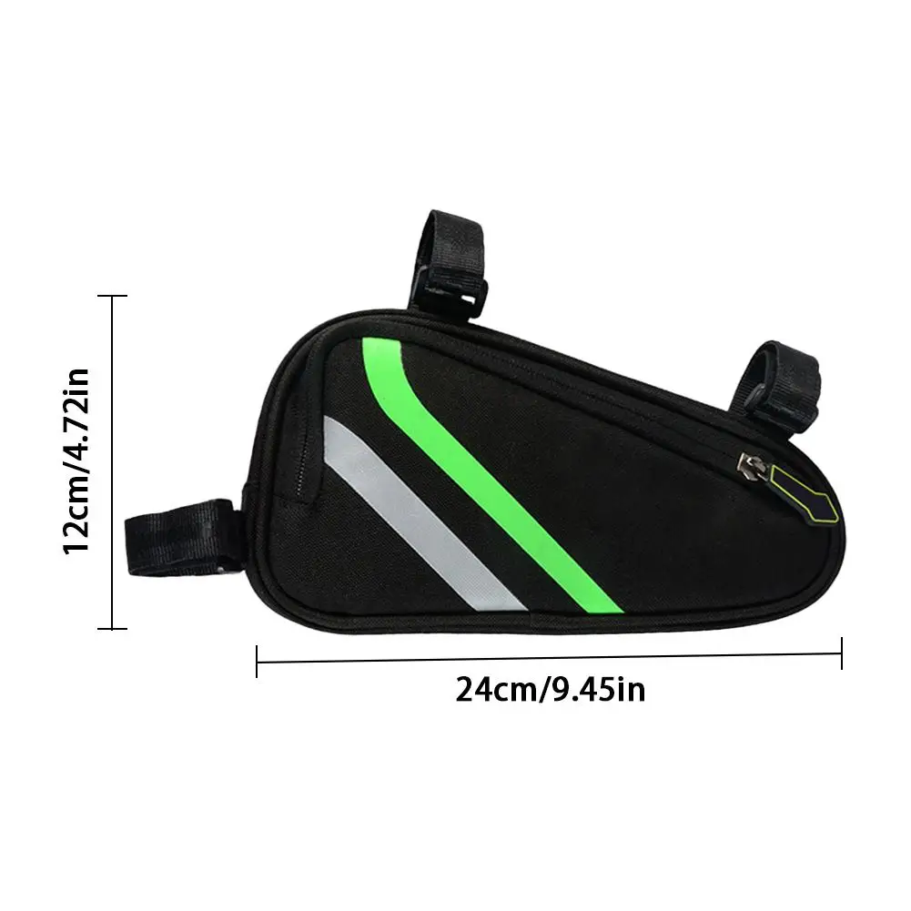 

Bike Triangle Bag Top Tube Saddle Packet Front Tube Frame Double Zipper Design Water Resistance Bicycle Organizer Professional