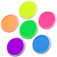 6 Colors Halloween Neon body Paint Face Painting drawing pigment 30g water based face makeup Purple Green Yellow UV glow paint