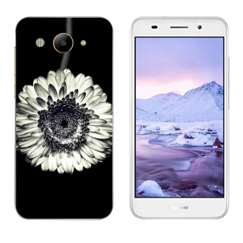 Ультратонкий ТПУ для Huawei Y3 2017 чехлы телефонов с принтом &quotволны&quot MT6737M CRO-L02