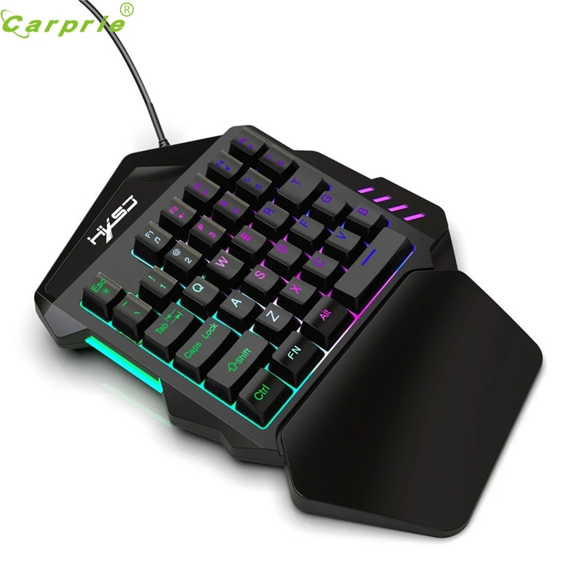 CARPRIE HXSJ V100 мини RGB Проводная игровая клавиатура 35 клавиш профессиональная