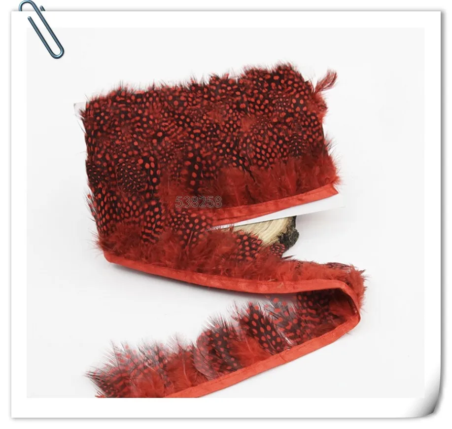 

10m /lot 5-6cm 10 colors guinea fowl Chickenr Feather Trim Strip for Dress Skirt Party Clothing Decoration DIY Craft Making