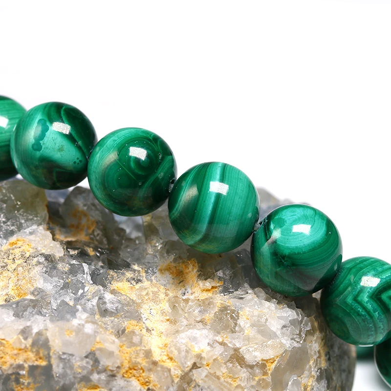 AAAAA Natural Malachite Bracelet Women Jewelry Natural Stone Stretch Couple Bracelet For Men Malachite Gem Beads Bracelets