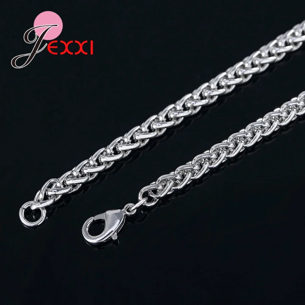 

New Brand Design Luxury Women & Men White Gold Choker 50 CM Length Chain Necklaces Fashion Jewelry Lobster Claps Necklace Joyas