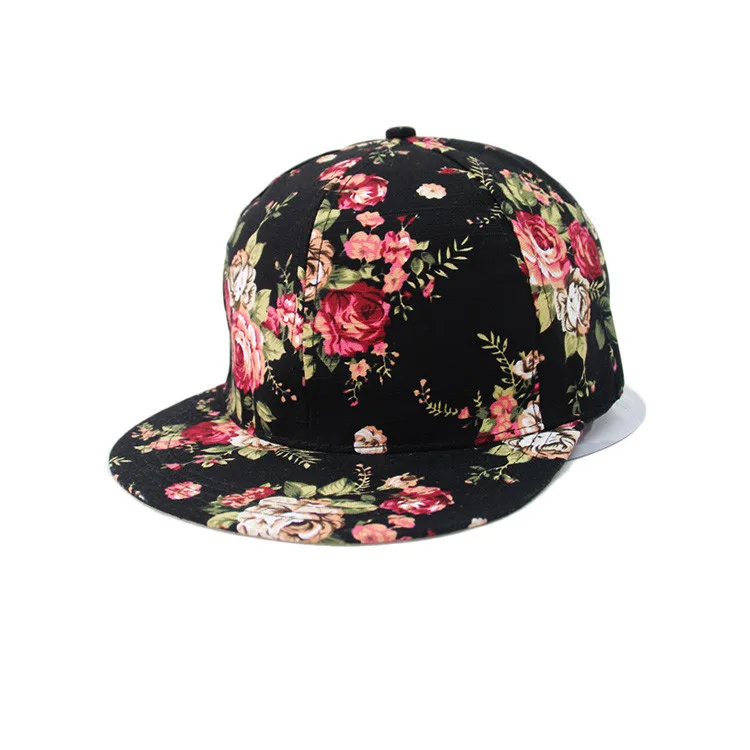 LOVINGSHA HIGH QUALITY NEW Hot Selling Hats PRINT flowers Baseball Caps hats for men women Snapback Caps Hip Hop bone B311
