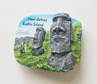 3D Смола магнит на холодильник Чили Пасхальный остров, Мексика Chichen Itza, Перу Machu Picchu, Бразилия Христос Redeemer сувенир - Цвет: Красный