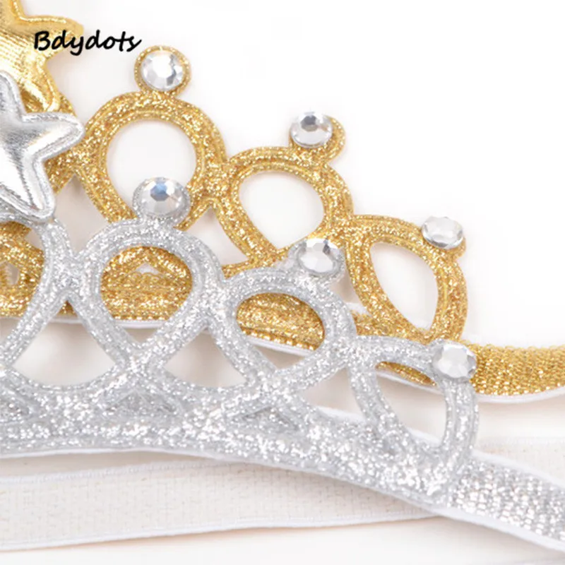 

2018 1 Pc New Arrival Lovely Baby Infant Crystal Crown Headband Stretchable Hair Band Baby Kids Headwear Accessories Photo Prop