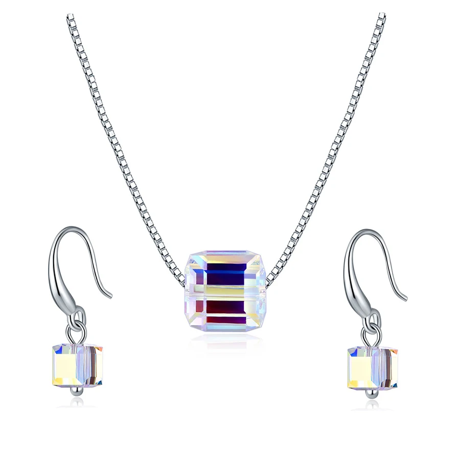 Malanda модные квадратные кристаллы Lochrose от Swarovski набор ожерелья висячие серьги для женщин ювелирные наборы свадебный подарок