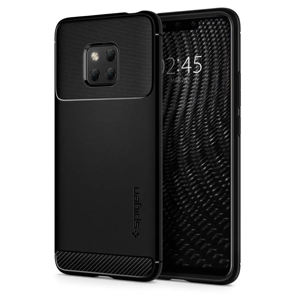 Spigen Чехол для Huawei Mate 20 / Pro 30 прочная броня матовые черные противоскользящие