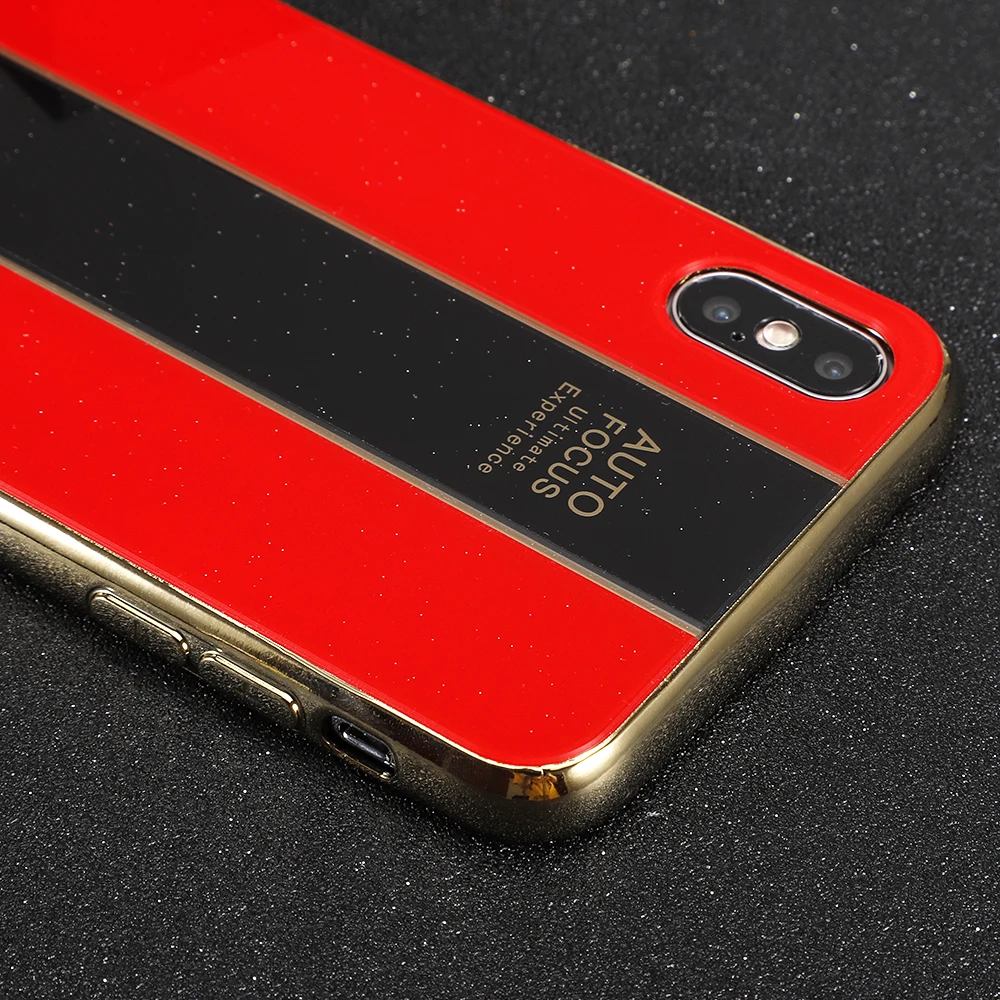 HD окрашенная крышка из оргстекла для iPhone 6 6S 78 Plus роскошный блестящий чехол X XR XS MAX