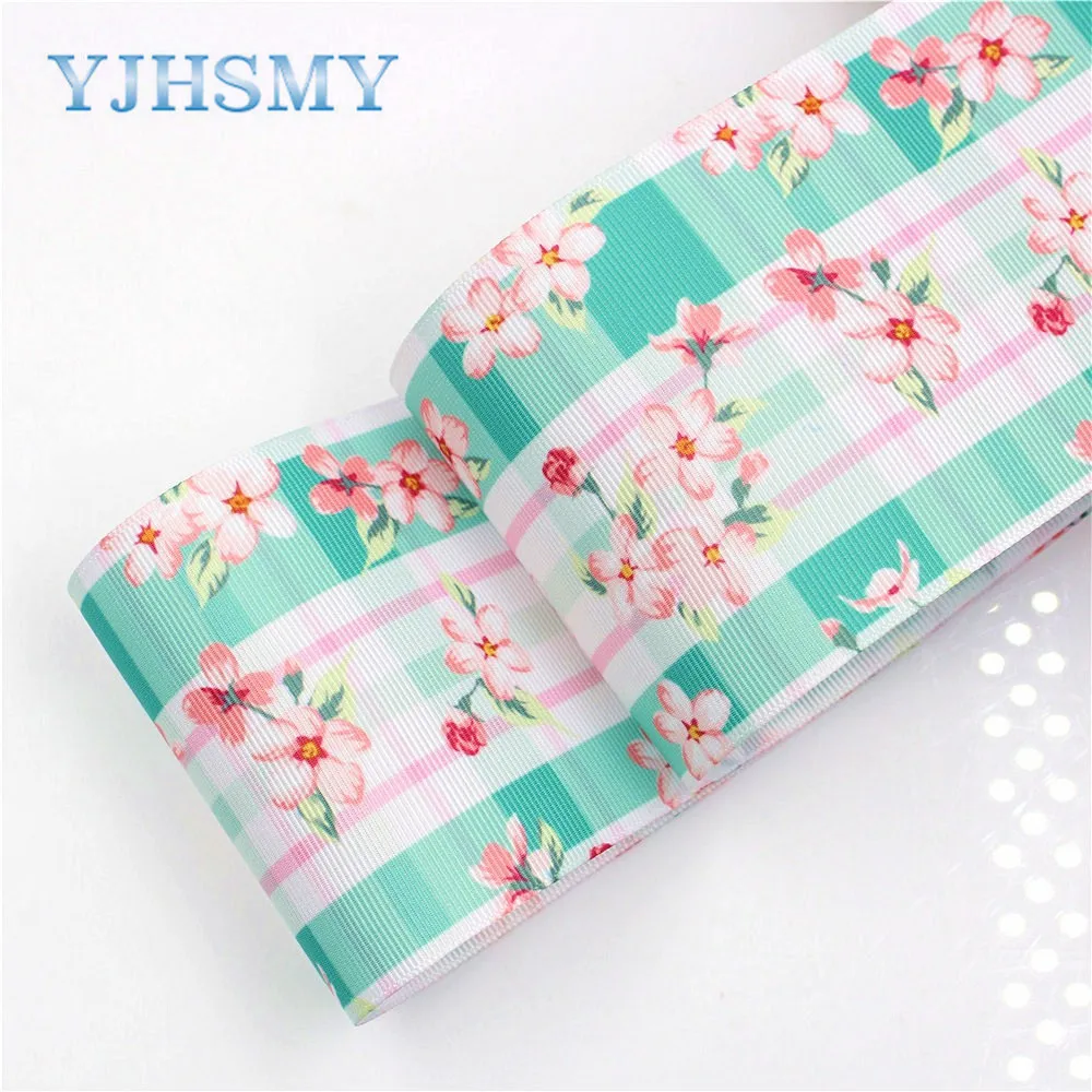 YJHSMY I 18428 58 10 ярдов 75 мм мультфильм печатных grosgrain ленты DIY ручной работы аксессуары