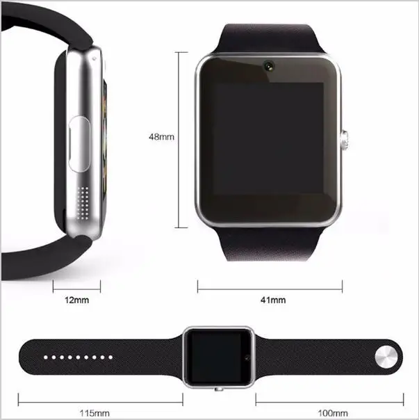 Gt08 smartwatch bluetooth smart watch наручные часы для apple iphone ios android телефон умный спортивные pkdz09