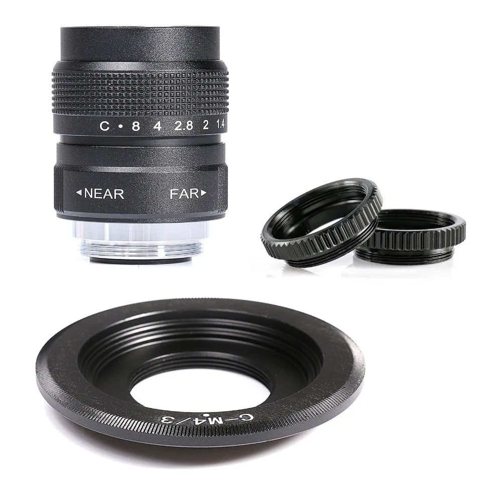 Fujian 25 мм F1.4 объектив камеры видеонаблюдения + C крепление к Micro 4/3 для Olympus EPL5 EPM3 EPL7 OM