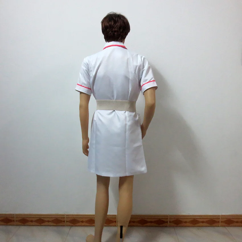 В стиле Джокер Косплэй костюм белая форма медсестры пальто V2 платье