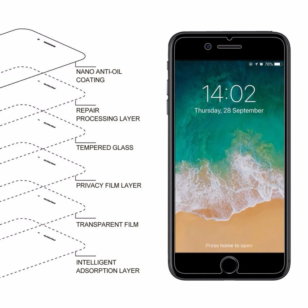 Закаленное стекло для iPhone 6s Plus 5S se 7 8 X полное покрытие Защитная пленка iphone plus |