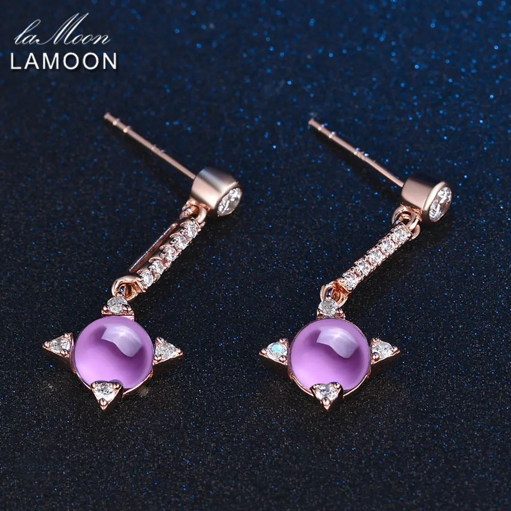Комплект из колье и серёг с натуральным аметистом 925 карата|jewelry sets|set fashionset for women |