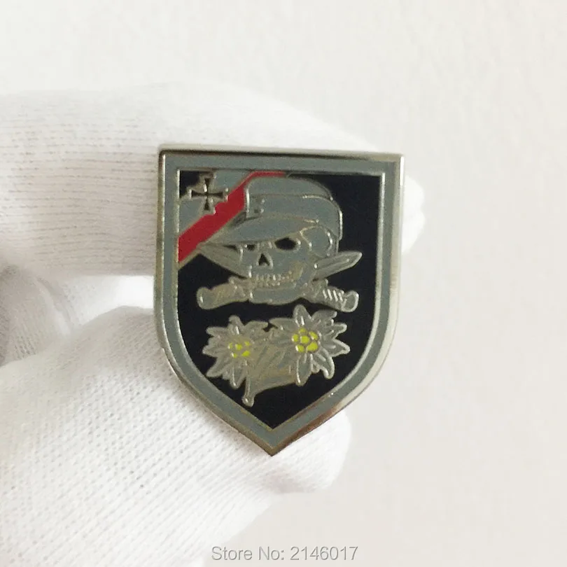 50 шт. эмалированные булавки-крышки Edelweiss Sword Skull Bone Cross Insignia 1 ''для второй