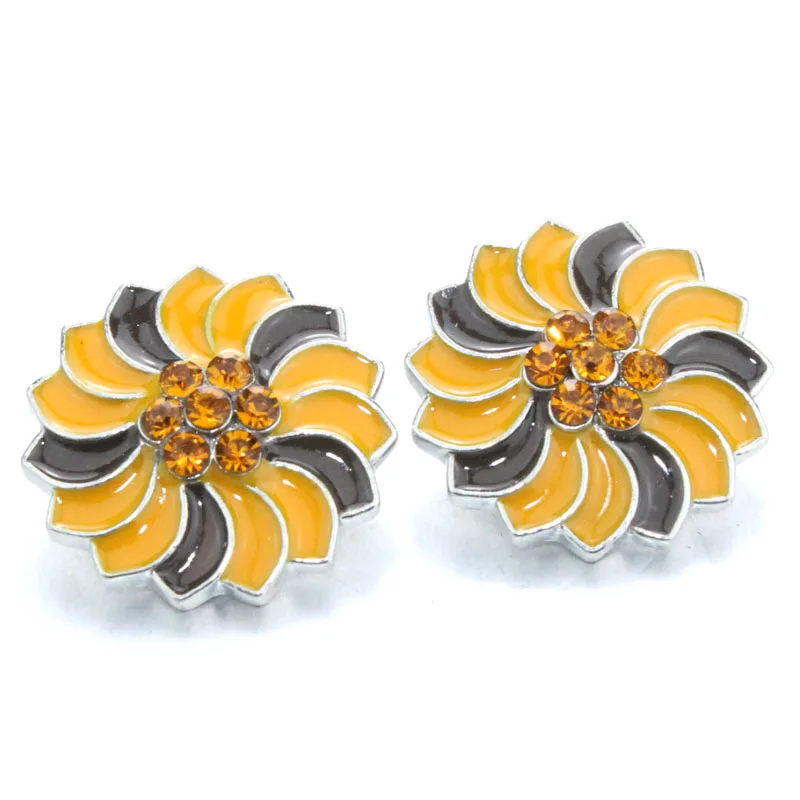 6 Colour flower Mix 10pcs/lot delicateness snap jewellery paint buttons 18mm bracelets for women 010202 | Украшения и аксессуары