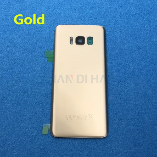 For S8 Gold Задняя крышка для samsung Galaxy S8, задняя панель, крышка для батареи G950 G950F SM-G950F G950FD, чехол для задней двери, Сменный Чехол - Цвет: For S8 Gold