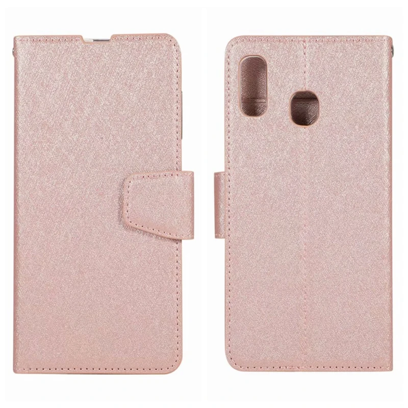 Чехол Кошелек из зернистой кожи для Samsung Galaxy A60 A40 A40S A30 A20 M30 50 шт.|Сумки телефона| |