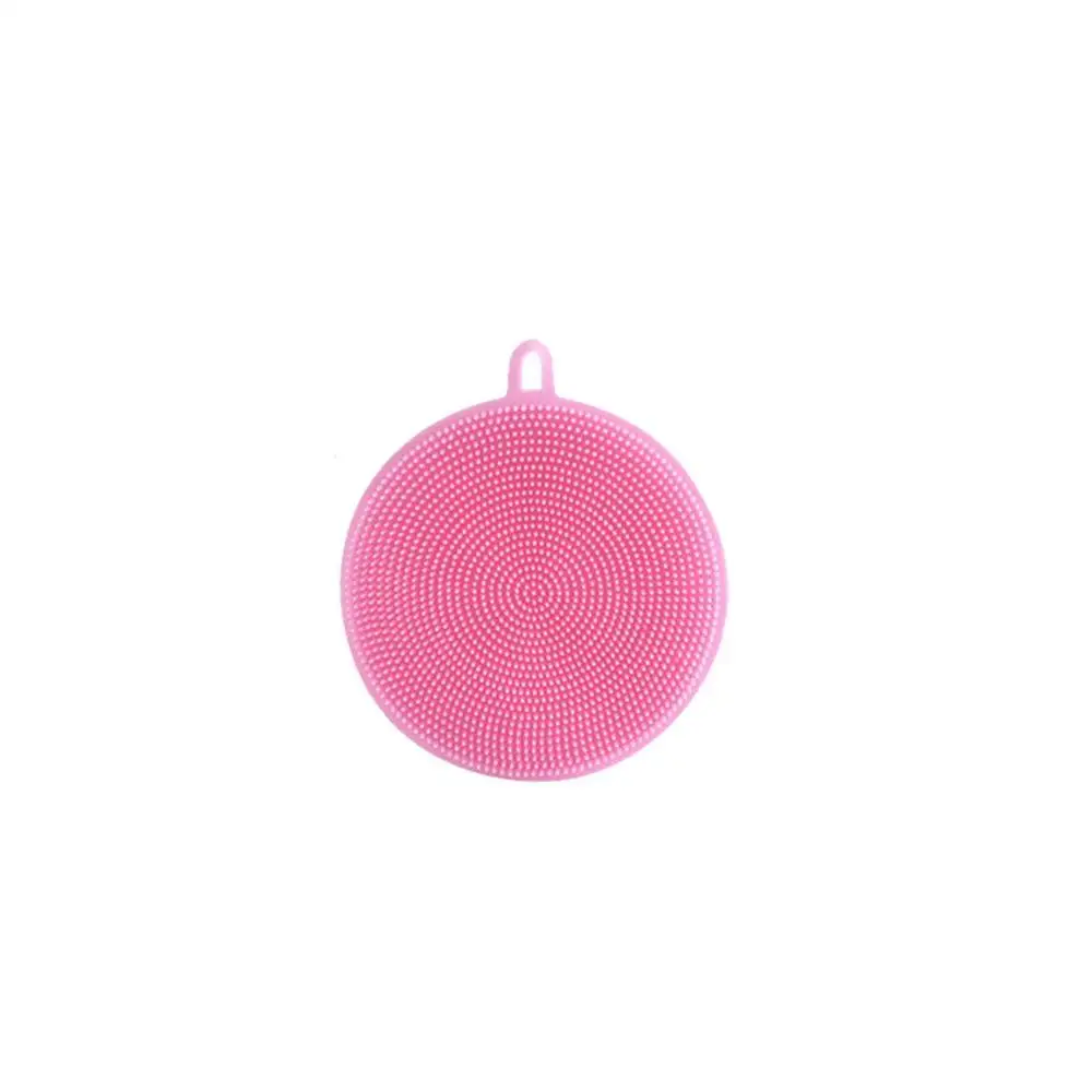 Pink Волшебные чистящие щетки, мягкая силиконовая миска для посуды, кастрюля, чистящие губки, чистящие подушечки, инструмент для уборки пищи, кухонные аксессуары - Цвет: Pink