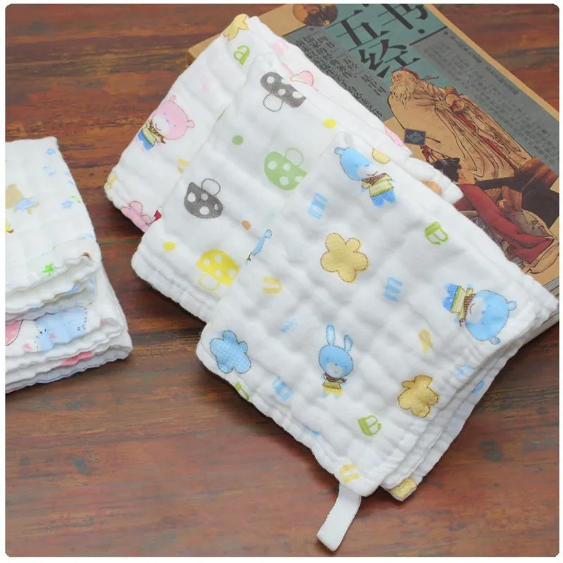 Детское газовое полотенце для лица с 6 слоями уплотненное мягкое воздушным