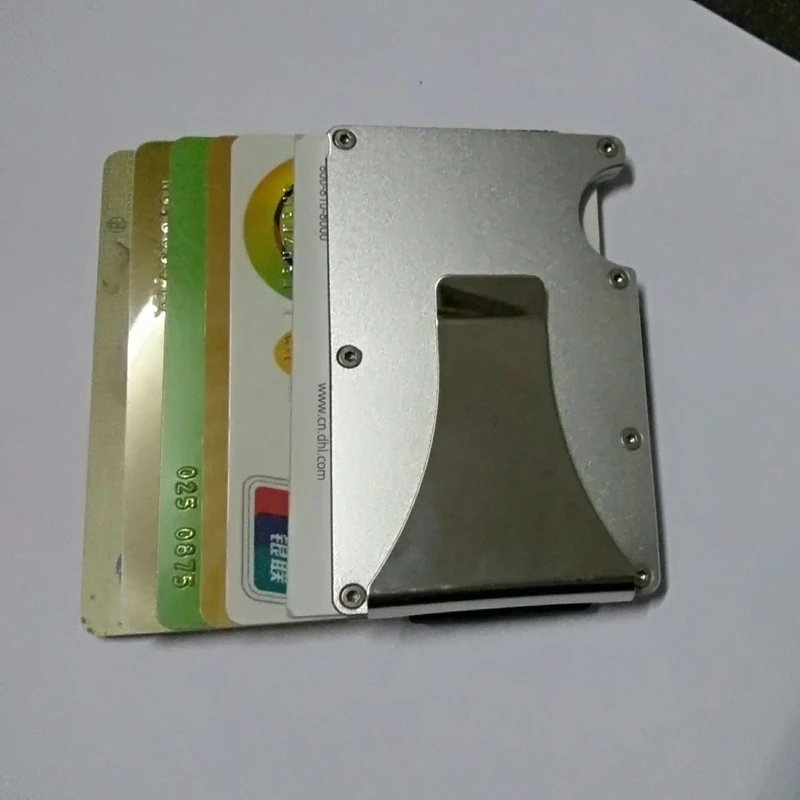 Muticolors для женщин и мужчин металлический RFID блокирующий кошелек минималистичный