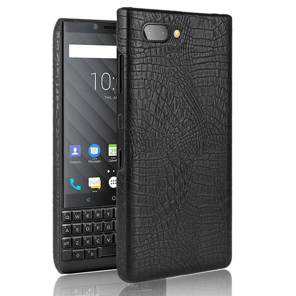 Роскошный кожаный чехол с текстурой крокодиловой змеи для BlackBerry KeyTwo Key 2 жесткие